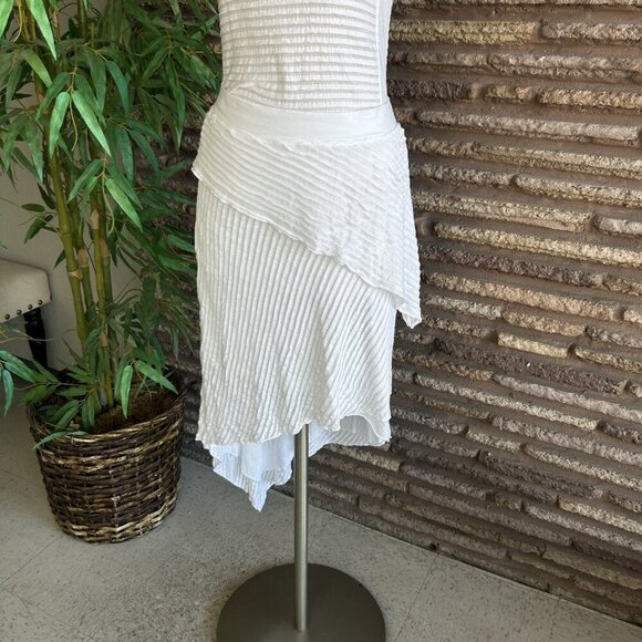 Hard Tail Forever White Triple Tiered Skirt and Ribbed Pleated Tank Size Small - Picture 7 of 10